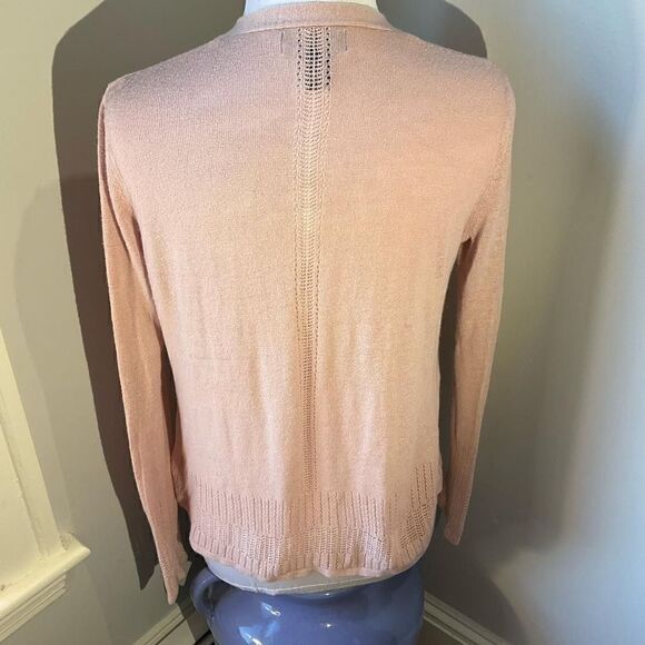 Nanette Nanette Lepore Open Crochet hem Sweater, Medium, in Blush. Softgirl, fai - Picture 9 of 9